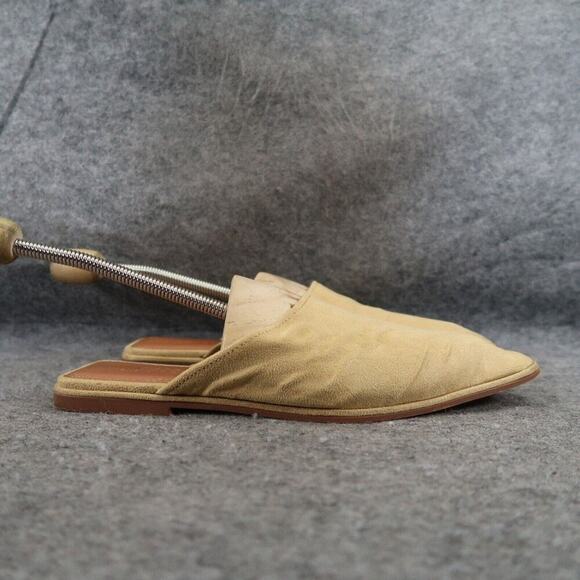 Asos Design Shoes Womens 6 Mule Flats Slip On Casual Classic Square Toe Beige - Picture 2 of 13